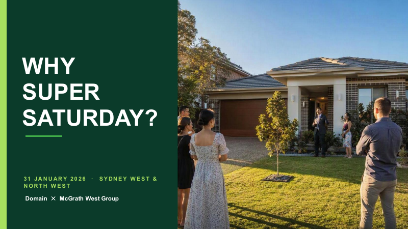 Why Super Saturday? Domain and McGrath West Group presentation cover
